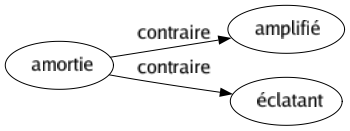 Contraire de Amortie : Amplifié Éclatant 