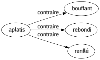 Contraire de Aplatis : Bouffant Rebondi Renflé 