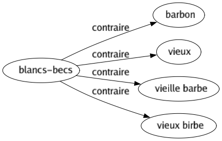 Contraire de Blancs-becs : Barbon Vieux Vieille barbe Vieux birbe 