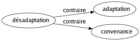 Contraire de Désadaptation : Adaptation Convenance 