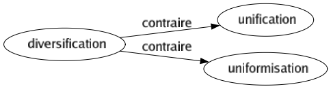 Contraire de Diversification : Unification Uniformisation 