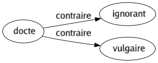 Contraire de Docte : Ignorant Vulgaire 