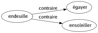 Contraire de Endeuille : Égayer Ensoleiller 