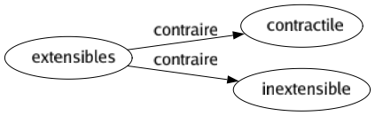 Contraire de Extensibles : Contractile Inextensible 