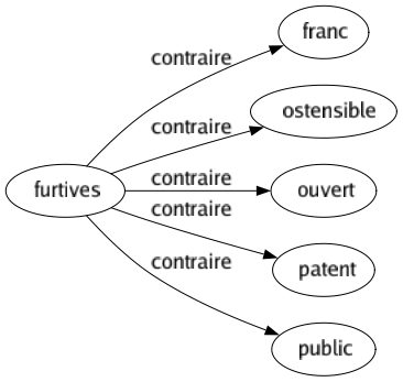 Contraire de Furtives : Franc Ostensible Ouvert Patent Public 