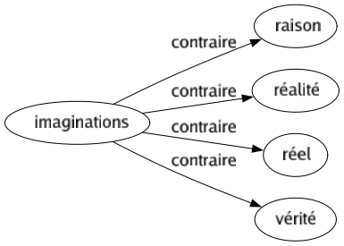 Contraire de Imaginations : Raison Réalité Réel Vérité 