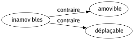 Contraire de Inamovibles : Amovible Déplaçable 