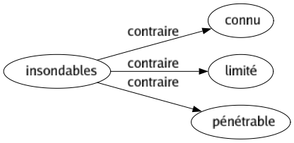 Contraire de Insondables : Connu Limité Pénétrable 