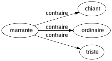 Contraire de Marrante : Chiant Ordinaire Triste 