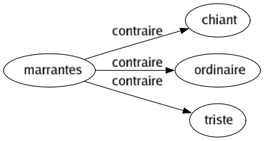 Contraire de Marrantes : Chiant Ordinaire Triste 