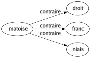 Contraire de Matoise : Droit Franc Niais 