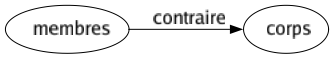 Contraire de Membres : Corps 