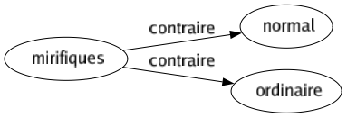 Contraire de Mirifiques : Normal Ordinaire 