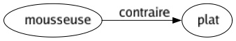 Contraire de Mousseuse : Plat 