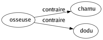 Contraire de Osseuse : Charnu Dodu 