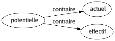 Contraire de Potentielle : Actuel Effectif 