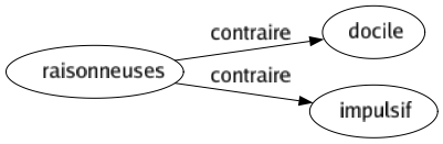 Contraire de Raisonneuses : Docile Impulsif 