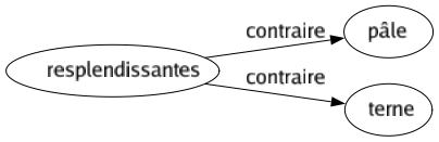 Contraire de Resplendissantes : Pâle Terne 