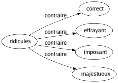 Contraire de Ridicules : Correct Effrayant Imposant Majestueux 