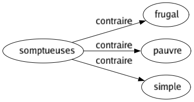 Contraire de Somptueuses : Frugal Pauvre Simple 