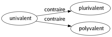 Contraire de Univalent : Plurivalent Polyvalent 