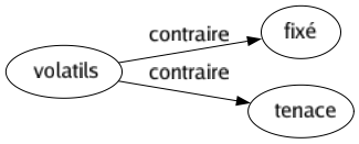 Contraire de Volatils : Fixé Tenace 