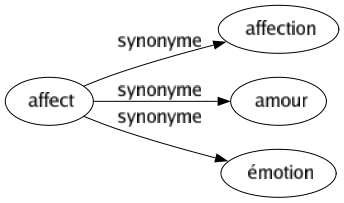 Synonyme de Affect : Affection Amour Émotion 