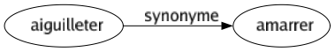 Synonyme de Aiguilleter : Amarrer 