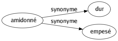 Synonyme de Amidonné : Dur Empesé 