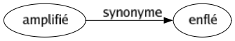 Synonyme de Amplifié : Enflé 