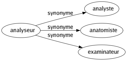 Synonyme de Analyseur : Analyste Anatomiste Examinateur 