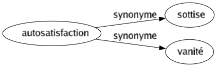 Synonyme de Autosatisfaction : Sottise Vanité 