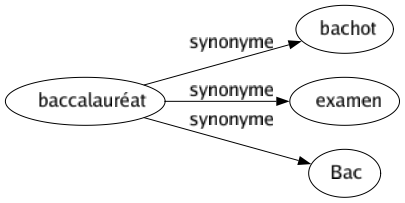 Synonyme de Baccalauréat : Bachot Examen Bac 
