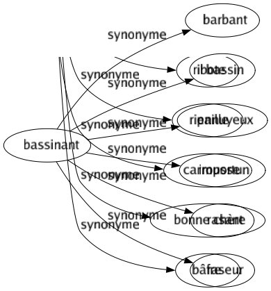 Synonyme de Bassinant : Barbant Bassin Ennuyeux Importun Rasant Raseur 