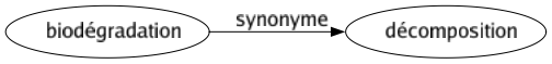 Synonyme de Biodégradation : Décomposition 