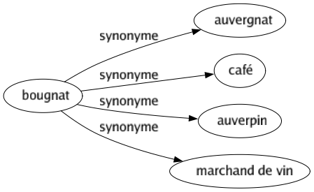 Synonyme de Bougnat : Auvergnat Café Auverpin Marchand de vin 