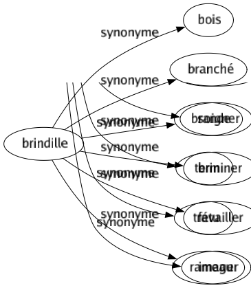 Synonyme de Brindille : Bois Branché Brande Brin Fétu Rameau 