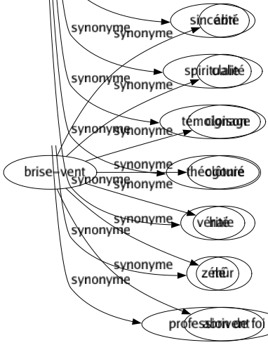 Synonyme de Brise-vent : Abri Claie Cloison Clôturé Haïe Mûr Abrivent 