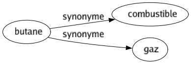 Synonyme de Butane : Combustible Gaz 