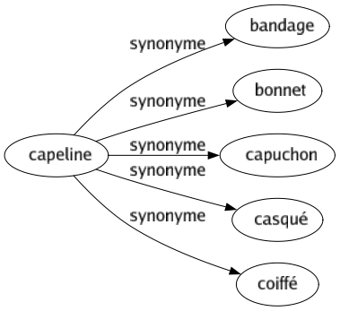Synonyme de Capeline : Bandage Bonnet Capuchon Casqué Coiffé 
