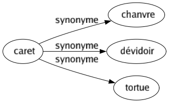 Synonyme de Caret : Chanvre Dévidoir Tortue 