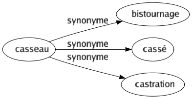 Synonyme de Casseau : Bistournage Cassé Castration 