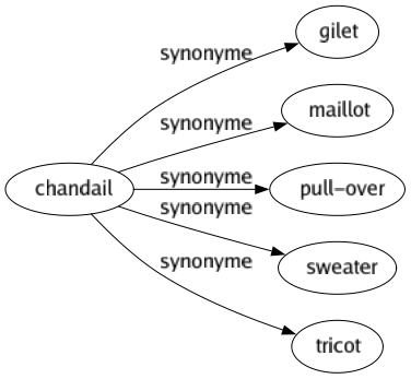 Synonyme de Chandail : Gilet Maillot Pull-over Sweater Tricot 