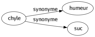 Synonyme de Chyle : Humeur Suc 