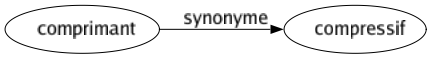 Synonyme de Comprimant : Compressif 