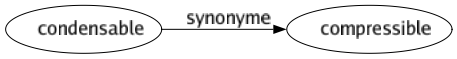 Synonyme de Condensable : Compressible 