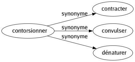 Synonyme de Contorsionner : Contracter Convulser Dénaturer 