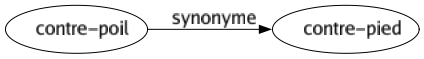 Synonyme de Contre-poil : Contre-pied 