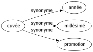 Synonyme de Cuvée : Année Millésimé Promotion 