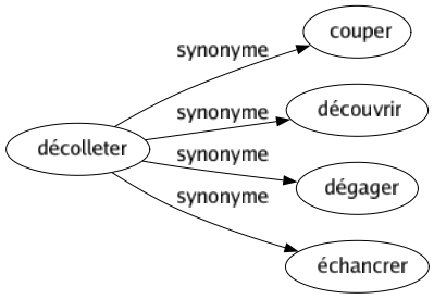 Synonyme de Décolleter : Couper Découvrir Dégager Échancrer 